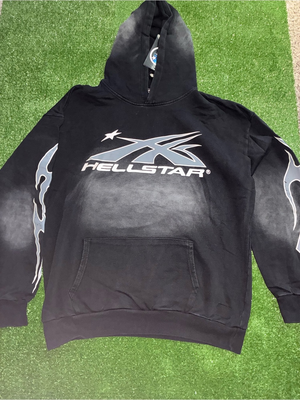 Hellstar Men's Black Graphic Crewneck Hoodie